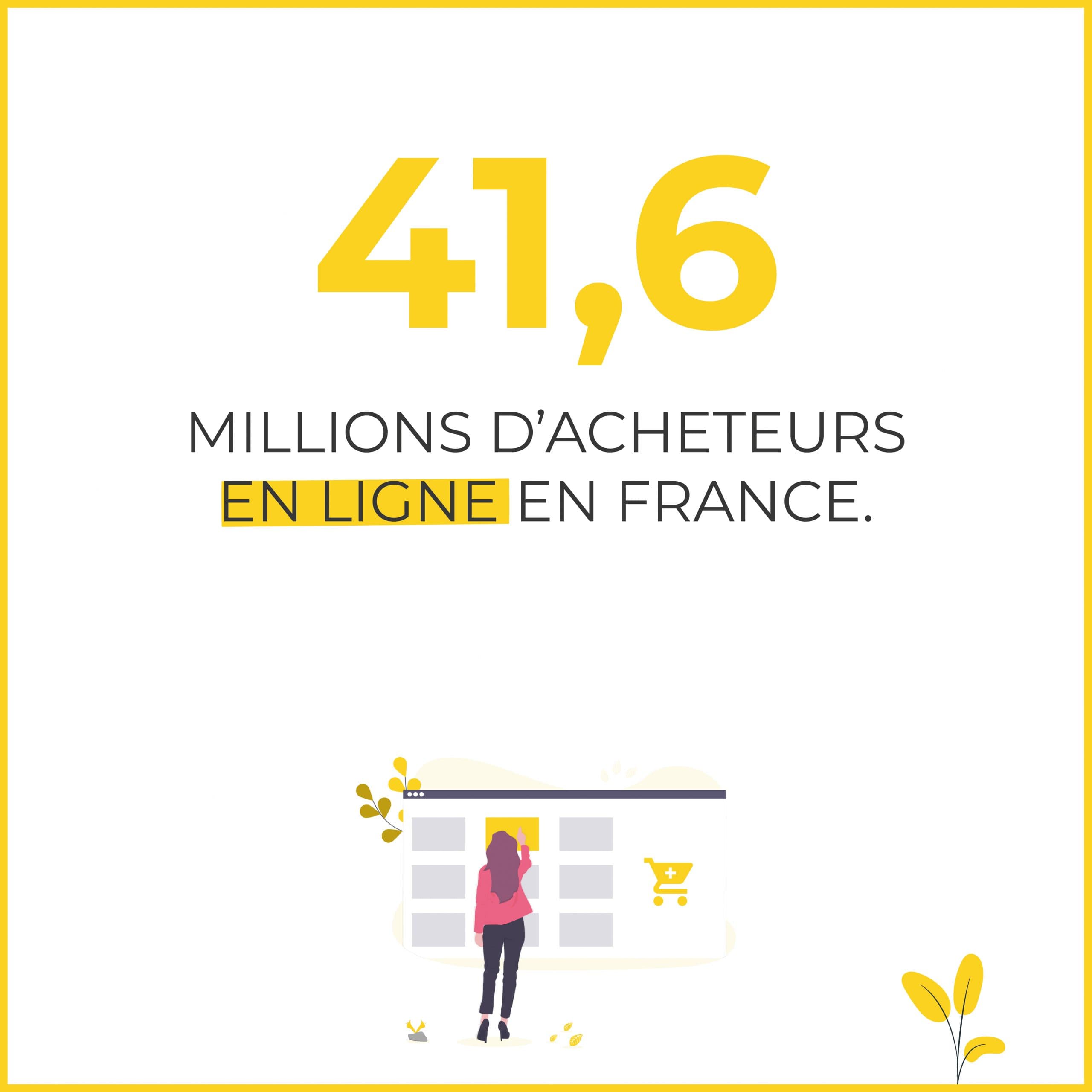 41,6 millions d'acheteurs en ligne en France.