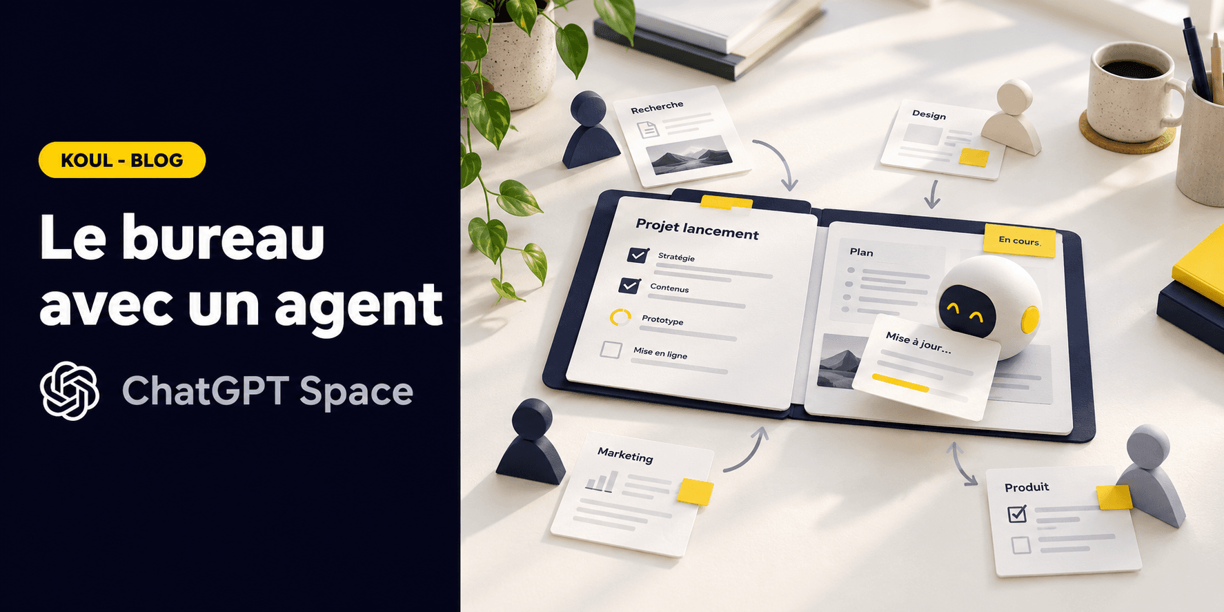 ChatGPT Space : le bureau d'équipe sous contrôle humain