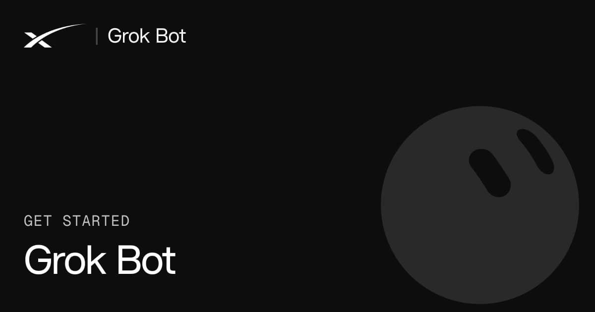 Couverture officielle de Grok Bot. Source : xAI