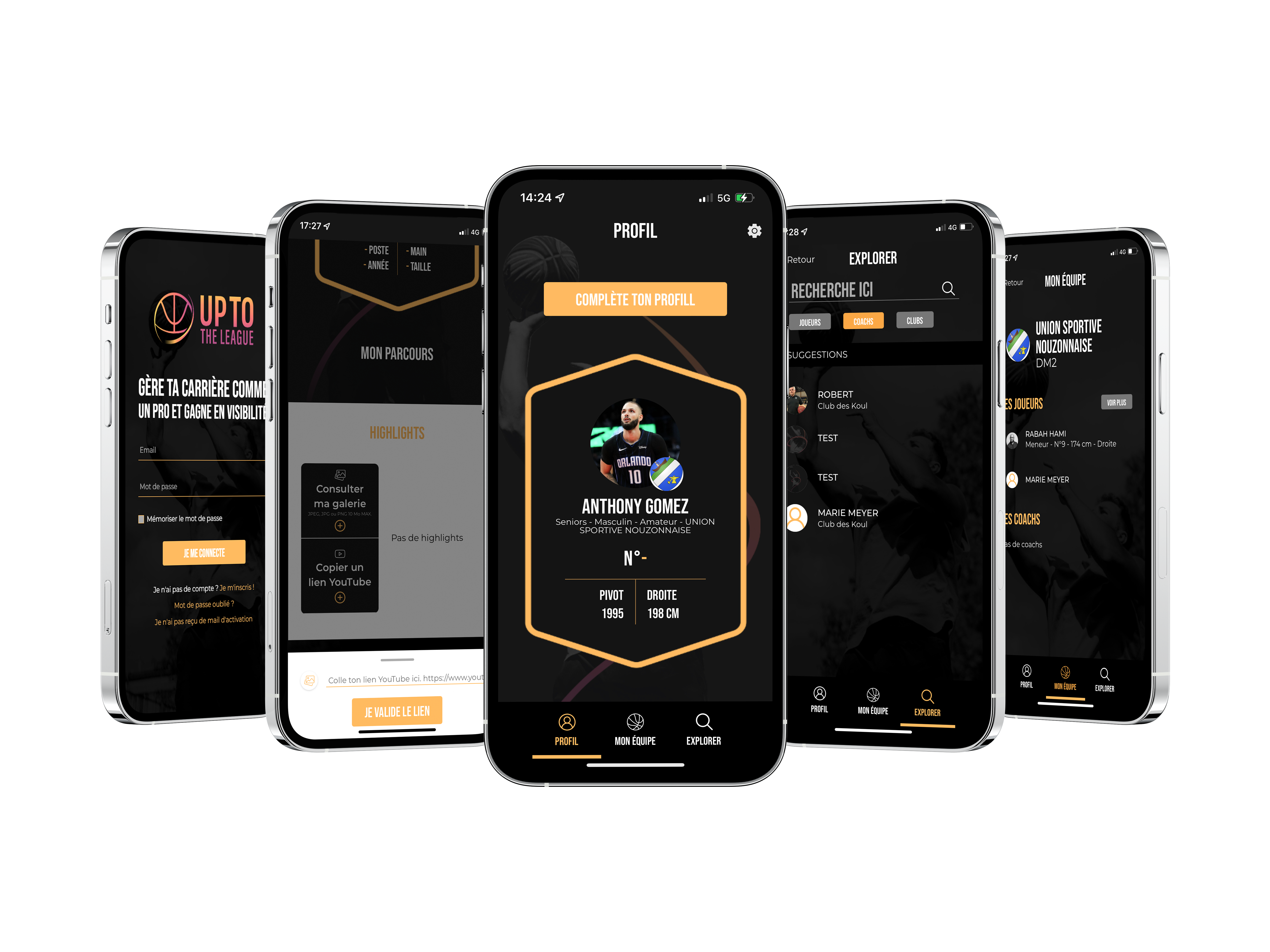 Up To The League, exemple d'application hybride